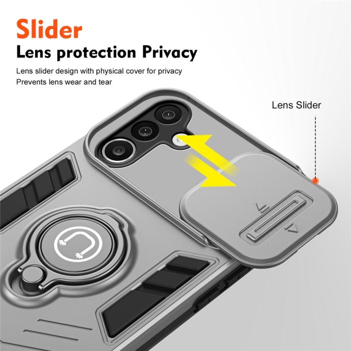Bild 5, Samsung Galaxy A27 5G Skal Camshield Kickstand Grå