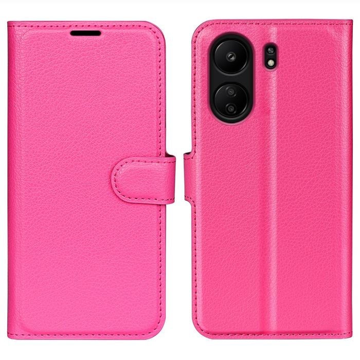 Bild 1, Xiaomi Redmi 13C 4G Fodral Litchi Läder Rosa