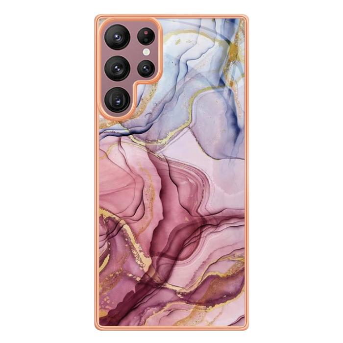Bild 2, Samsung Galaxy S23 Ultra Skal Marmor TPU Roséguld