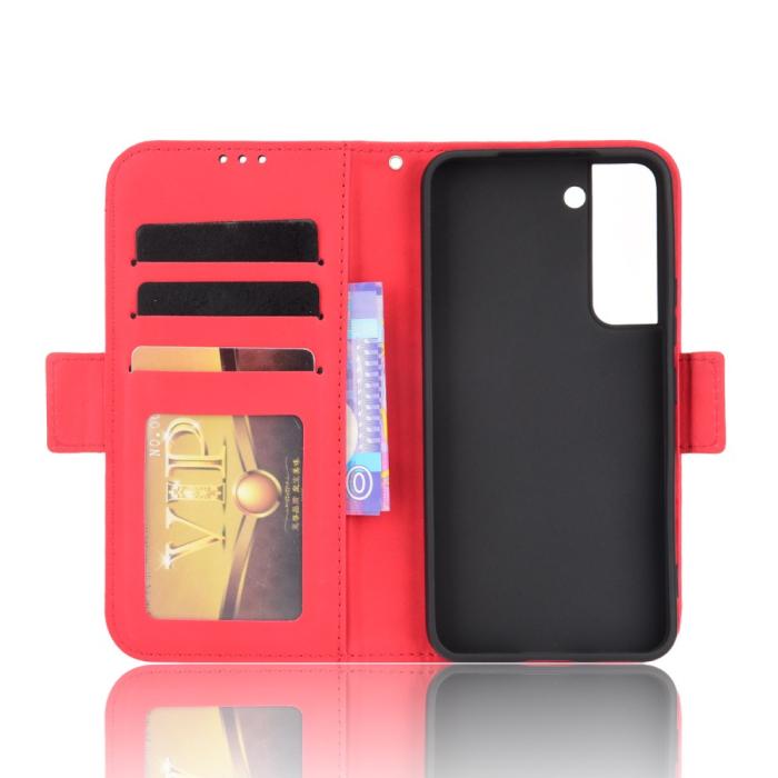 Bild 6, Samsung Galaxy S22 Plus Fodral Avtagbart Kortfodral Röd