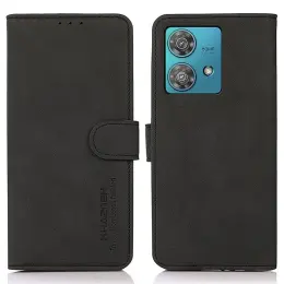 KHAZNEH Motorola Moto G84 5G Fodral Retro Läder Svart