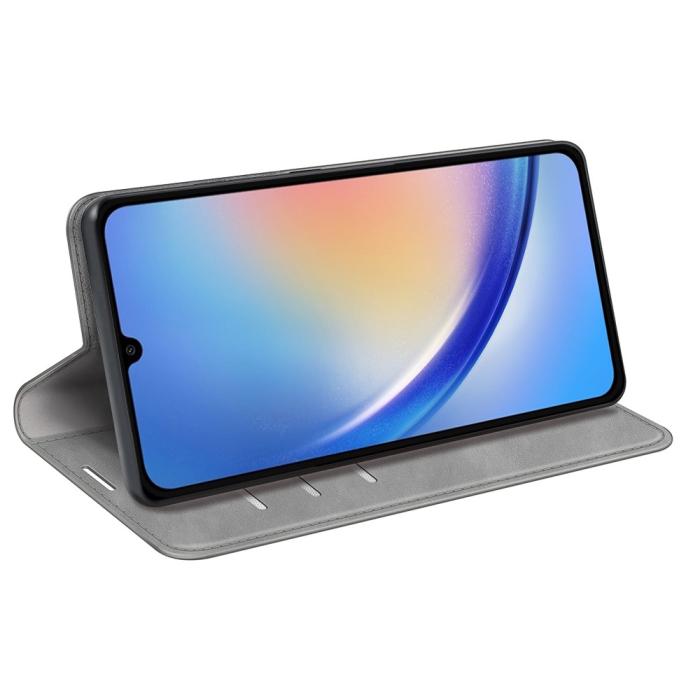 Bild 3, Samsung Galaxy A35 5G Fodral Flip Skin Touch Grå