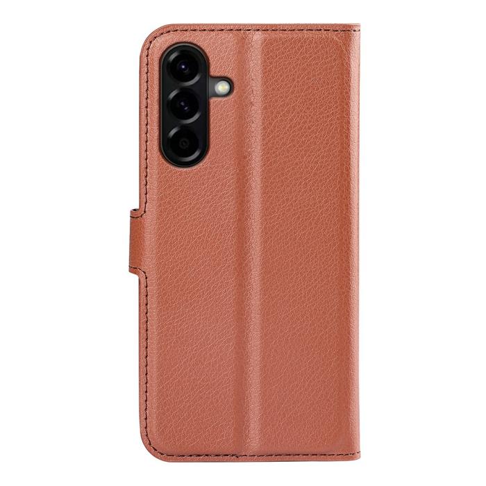 Bild 6, Samsung Galaxy A57 5G Fodral Litchi Läder Brun