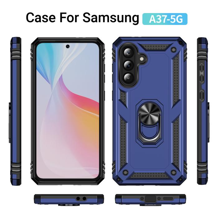 Bild 5, Samsung Galaxy A37 5G Skal Shockproof Hybrid Ring Blå
