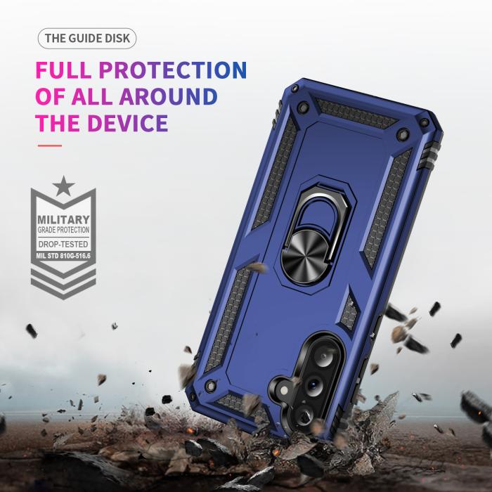 Bild 6, Samsung Galaxy A37 5G Skal Shockproof Hybrid Ring Blå