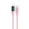 Mcdodo 36W 1.2m PD USB-C - Lightning LED Silikon Kabel Rosa