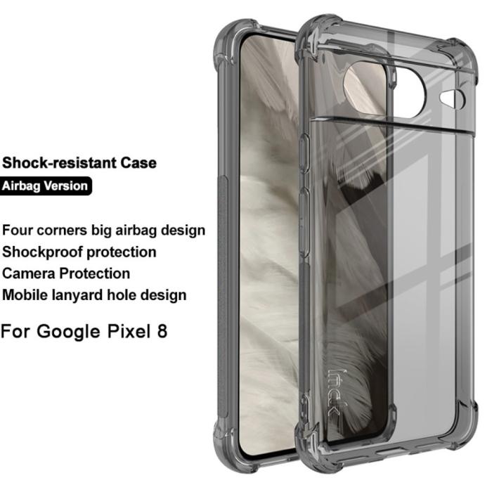 Bild 2, IMAK Google Pixel 8 Skal Shockproof TPU Tonad Svart