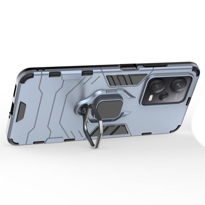 Bild 2, Xiaomi Redmi Note 12 Pro 5G Skal Ring Hybrid Armor Blå