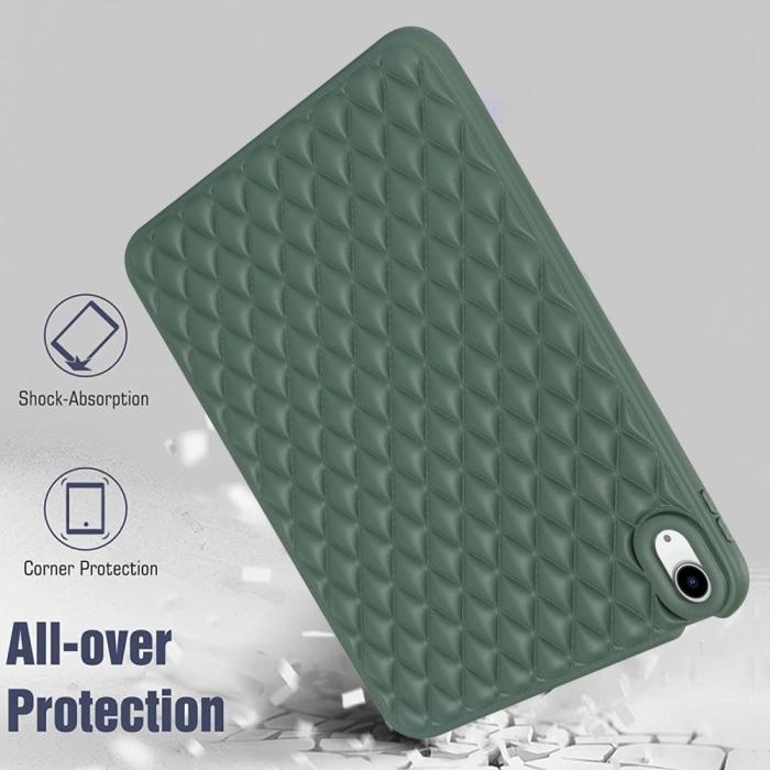 Bild 4, iPad Air 2025-2020 Skal Diamond Textur TPU Mörk Grön