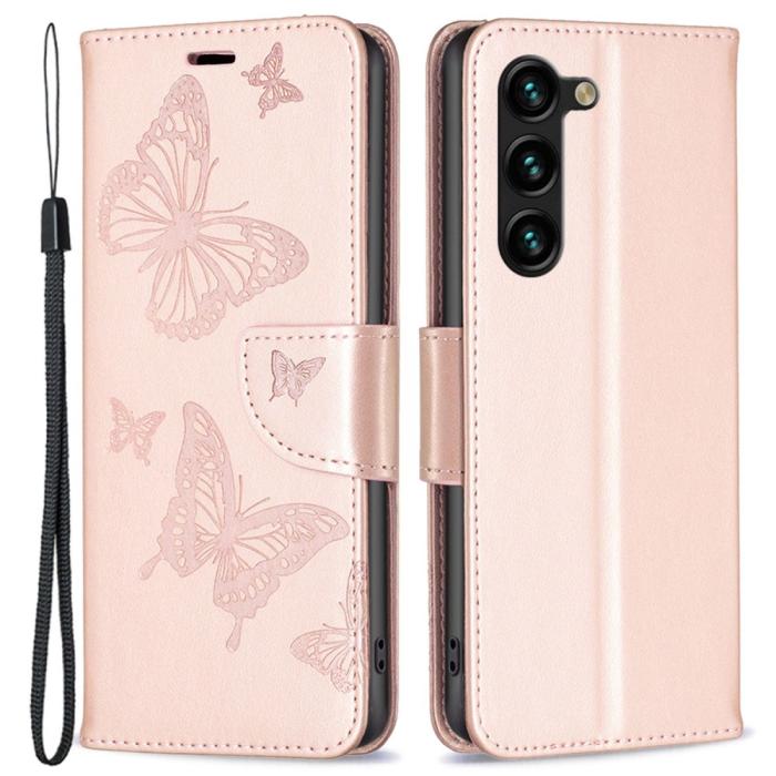 Bild 1, Samsung Galaxy S23 Plus Fodral Fjärilar Roséguld