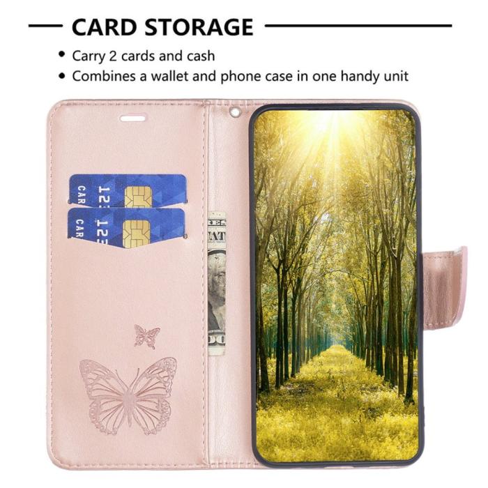 Bild 3, Samsung Galaxy S23 Plus Fodral Fjärilar Roséguld
