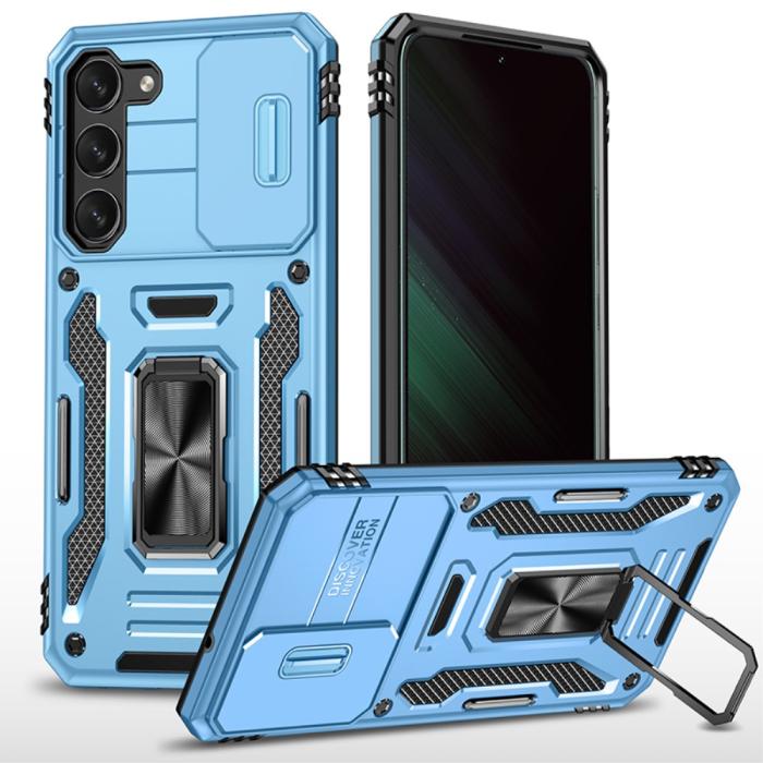 Bild 1, Samsung Galaxy S23 Plus Skal Ring CamShield Ljus Blå