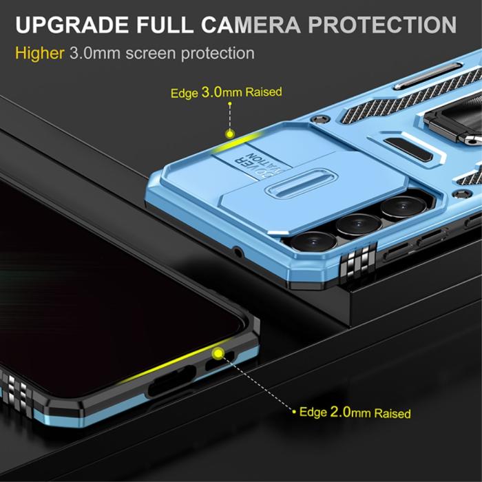 Bild 3, Samsung Galaxy S23 Plus Skal Ring CamShield Ljus Blå