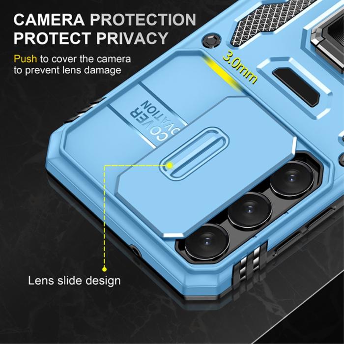 Bild 5, Samsung Galaxy S23 Plus Skal Ring CamShield Ljus Blå