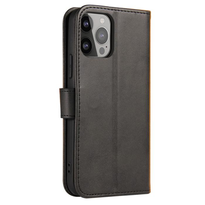 Bild 3, iPhone 13 Plånboksfodral Läder Svart