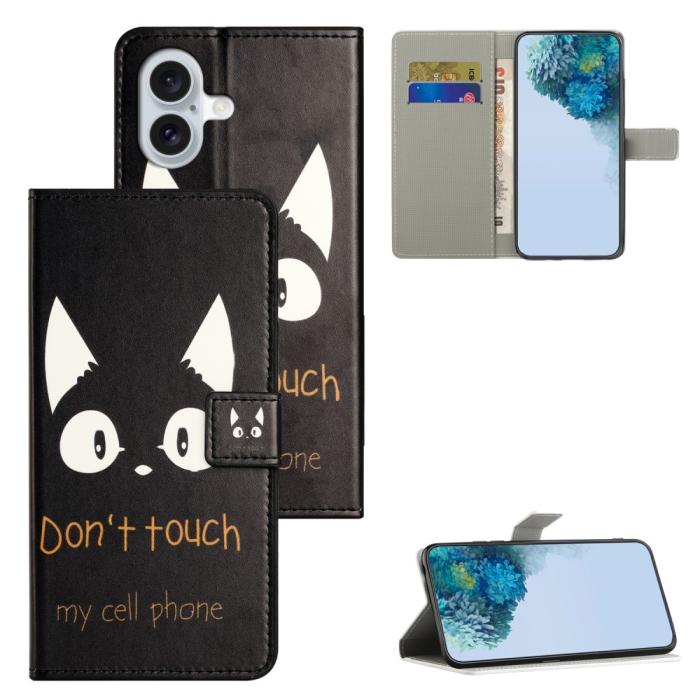 Bild 6, iPhone 16 Plus Fodral Med Tryck Dont Touch Katt