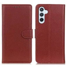 Samsung Galaxy A17 / A26 Fodral Litchi L&auml;der Brun