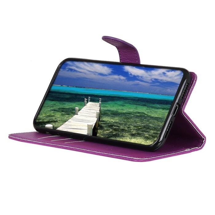 Bild 2, OnePlus Nord 2T 5G Fodral Litchi Läder Lila
