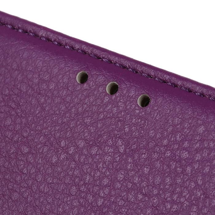 Bild 5, OnePlus Nord 2T 5G Fodral Litchi Läder Lila