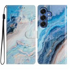 Samsung Galaxy S26 Fodral Med Tryck Bl&aring; Marmor