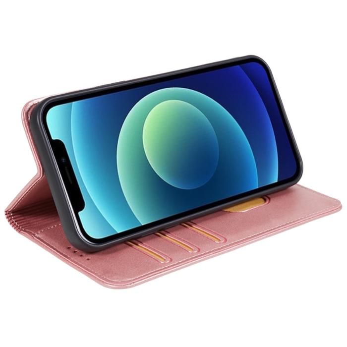Bild 2, iPhone 15 Plus Fodral Flip Läder Roséguld