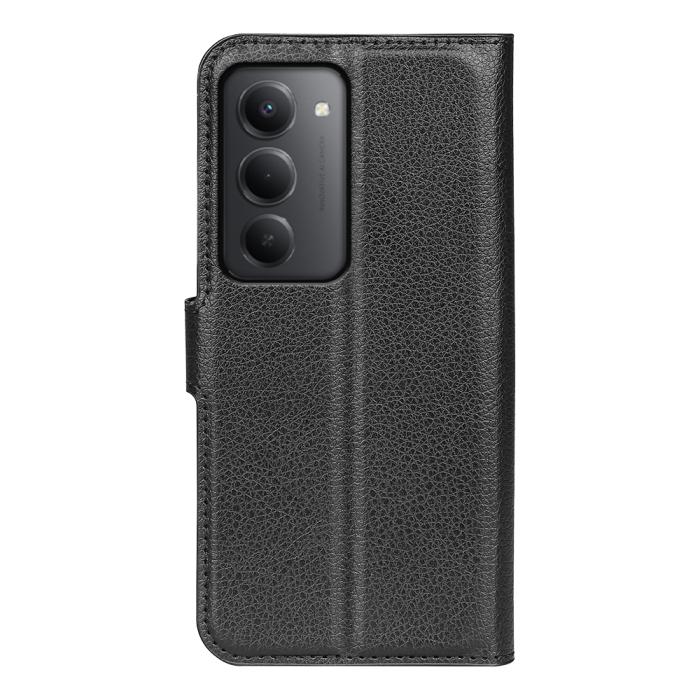 Bild 3, Xiaomi Redmi 15 Fodral Litchi Läder Svart
