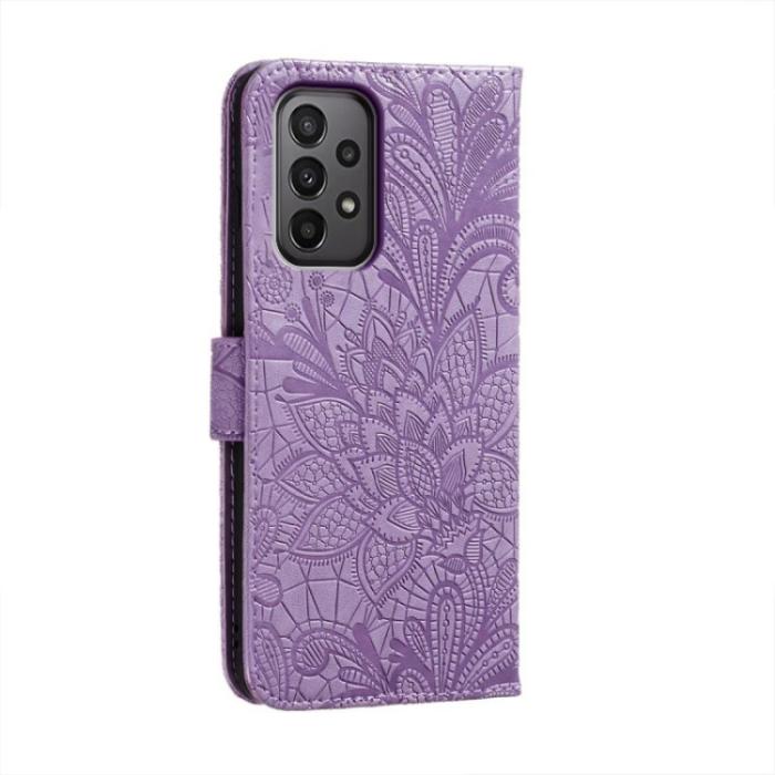 Bild 3, Samsung Galaxy A24 5G Fodral Med Blommigt Tryck Lila
