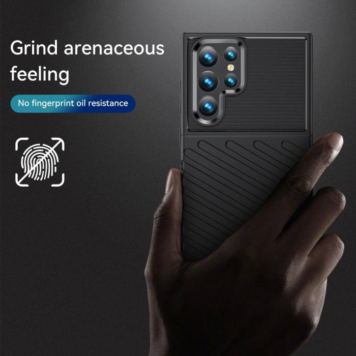 Bild 3, Samsung Galaxy S23 Ultra Skal Twill Textur Svart