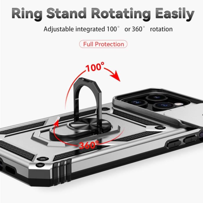 Bild 4, iPhone 15 Pro Skal CamShield Armor Ring Silver