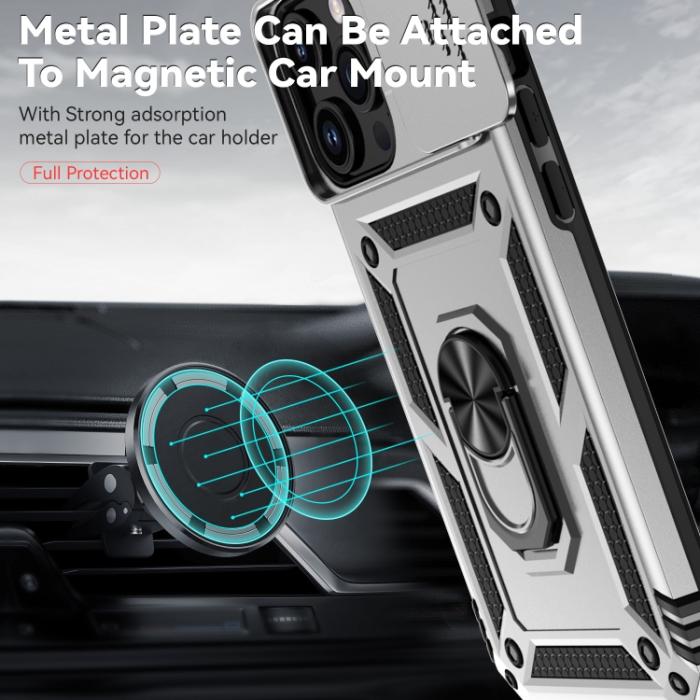 Bild 6, iPhone 15 Pro Skal CamShield Armor Ring Silver