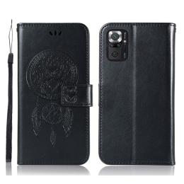 Xiaomi Redmi Note 10 Pro - Owl Dream Catcher Läder Fodral - Svart