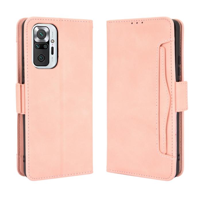 Bild 1, Xiaomi Redmi Note 10 Pro - Fodral Med Avtagbart Kortfodral - Ljus Rosa