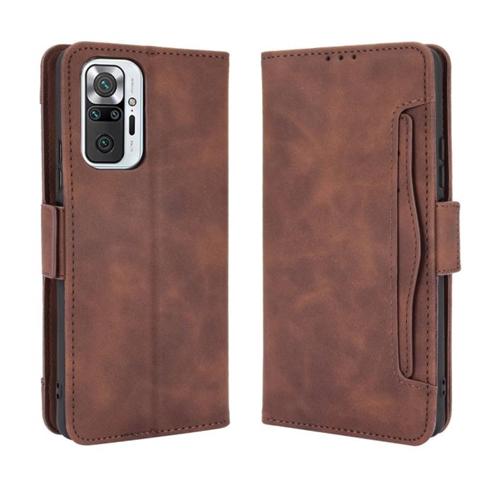Bild 1, Xiaomi Redmi Note 10 Pro - Fodral Med Avtagbart Kortfodral - Brun
