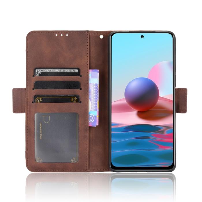 Bild 4, Xiaomi Redmi Note 10 Pro - Fodral Med Avtagbart Kortfodral - Brun