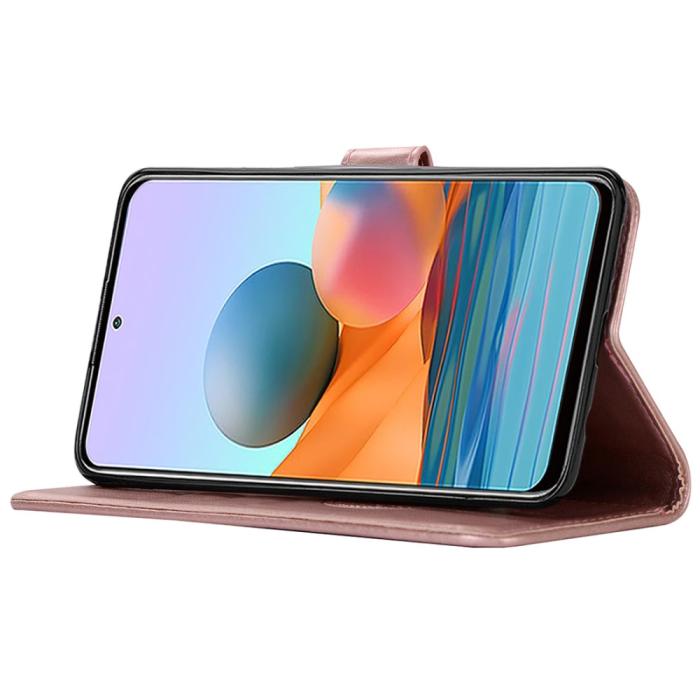 Bild 5, Xiaomi Redmi Note 10 Pro - Owl Dream Catcher Läder Fodral - Roséguld