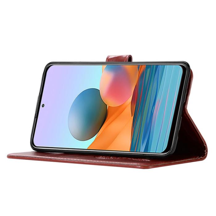 Bild 5, Xiaomi Redmi Note 10 Pro - Owl Dream Catcher Läder Fodral - Brun