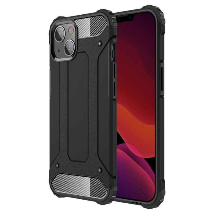 Bild 1, iPhone 13 Mini - Shockproof Armor Hybrid Skal - Svart
