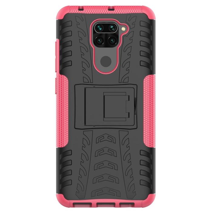 Bild 4, Xiaomi Redmi Note 9 - Ultimata Stöttåliga Skalet med Stöd - Rosa