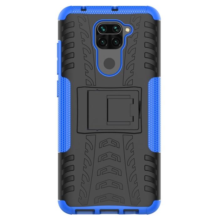 Bild 4, Xiaomi Redmi Note 9 - Ultimata Stöttåliga Skalet med Stöd - Blå