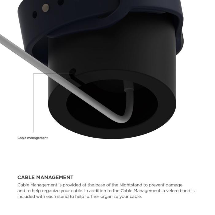 Bild 3, Apple Watch Silikon Stativ Svart