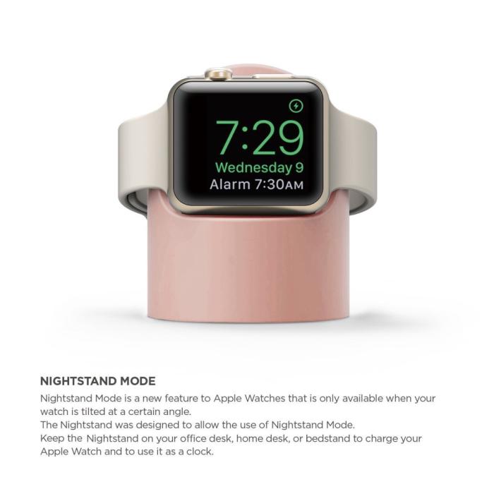 Bild 2, Apple Watch Silikon Stativ Ljus Rosa