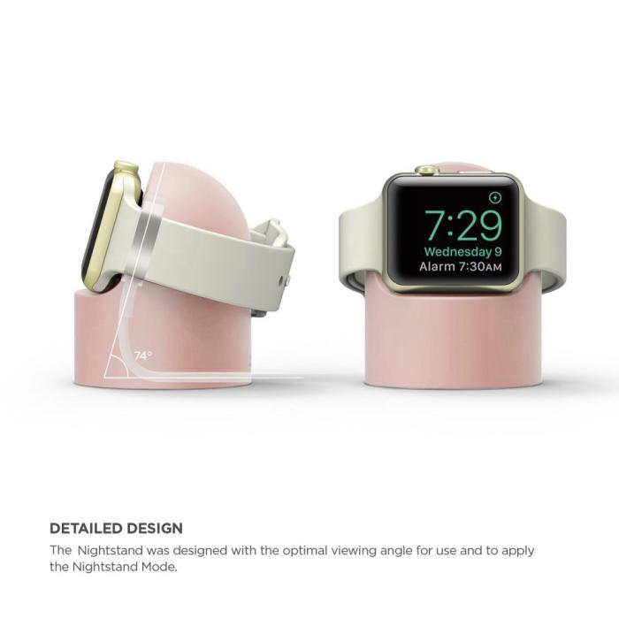 Bild 5, Apple Watch Silikon Stativ Ljus Rosa