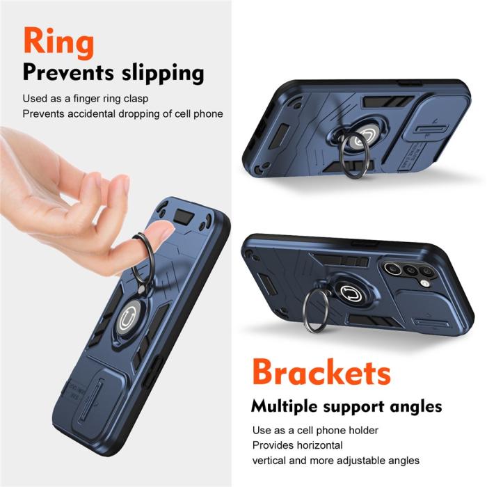 Bild 2, Samsung Galaxy A27 5G Skal Camshield Kickstand Blå