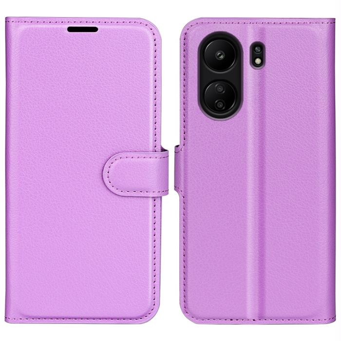 Bild 1, Xiaomi Redmi 13C 4G Fodral Litchi Läder Lila