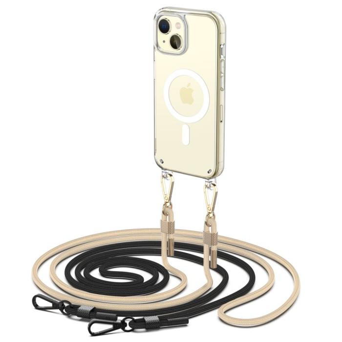 Bild 1, Tech-Protect iPhone 15 Skal MagSafe FlexAir Chain Svart/Beige