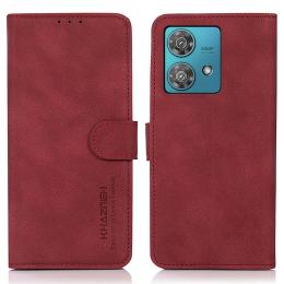 KHAZNEH Motorola Moto G84 5G Fodral Retro Läder Röd