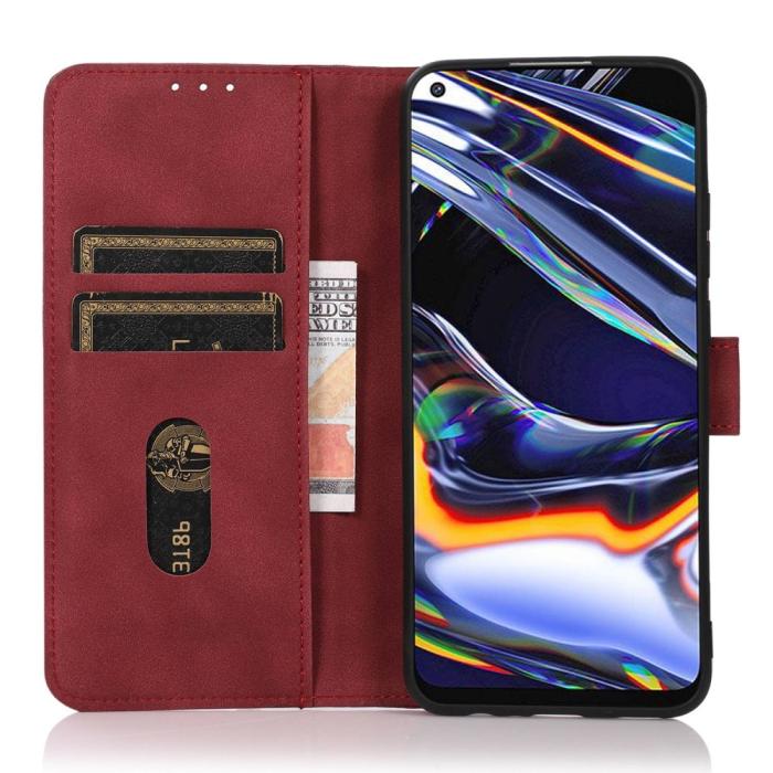 Bild 3, KHAZNEH Motorola Moto G84 5G Fodral Retro Läder Röd