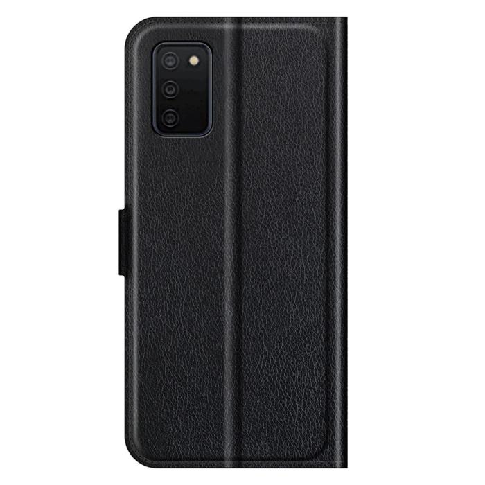 Bild 3, Samsung Galaxy A03s Fodral Litchi Läder Svart