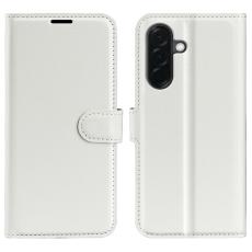 Samsung Galaxy A37 5G Fodral Litchi L&auml;der Vit