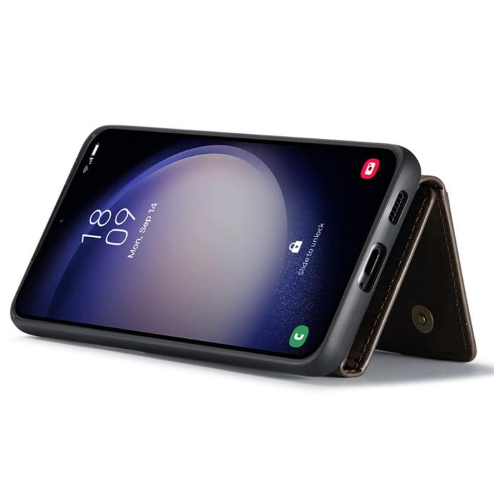 Bild 2, DG.MING Galaxy S23 FE Skal Med Magnetisk Plånbok Brun